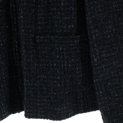 Chanel Tweed Jacket Black 38 Lace — view 6