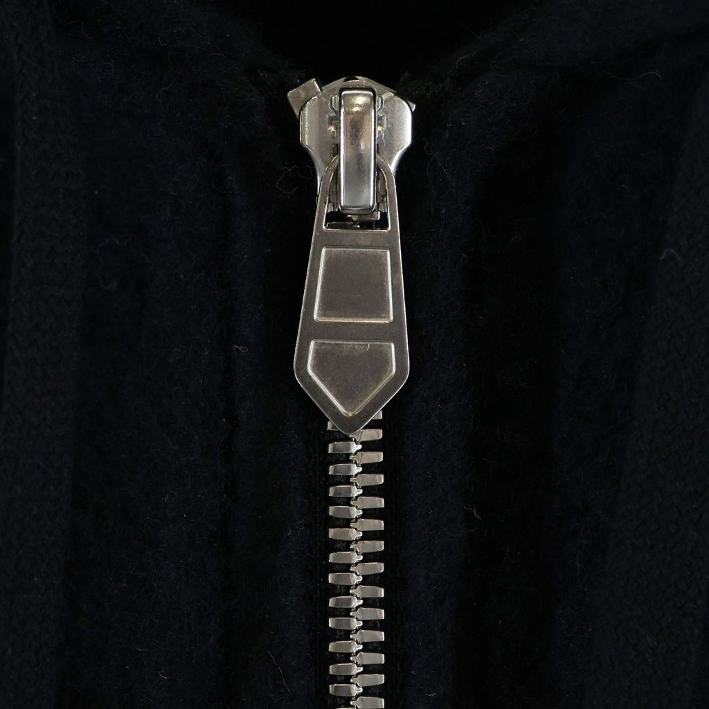 Hermes Zip Up Hoodie Leather Trim Black — view 6
