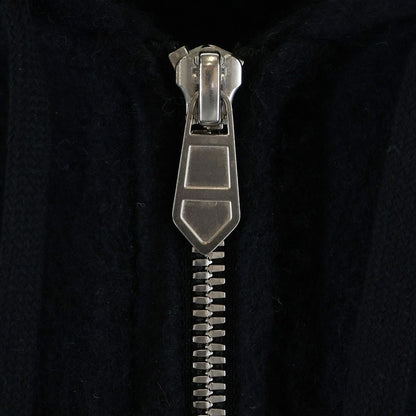 Hermes Zip Up Hoodie Leather Trim Black — view 6