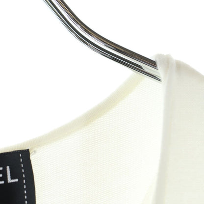 Chanel CC Logo Piping Sleeveless Knit White 40 Sweater — view 6