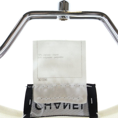 Chanel CC Logo Piping Sleeveless Knit White 40 Sweater — view 8
