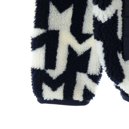 Moncler Boa Fleece Zip Up Hoodie White Black — view 6