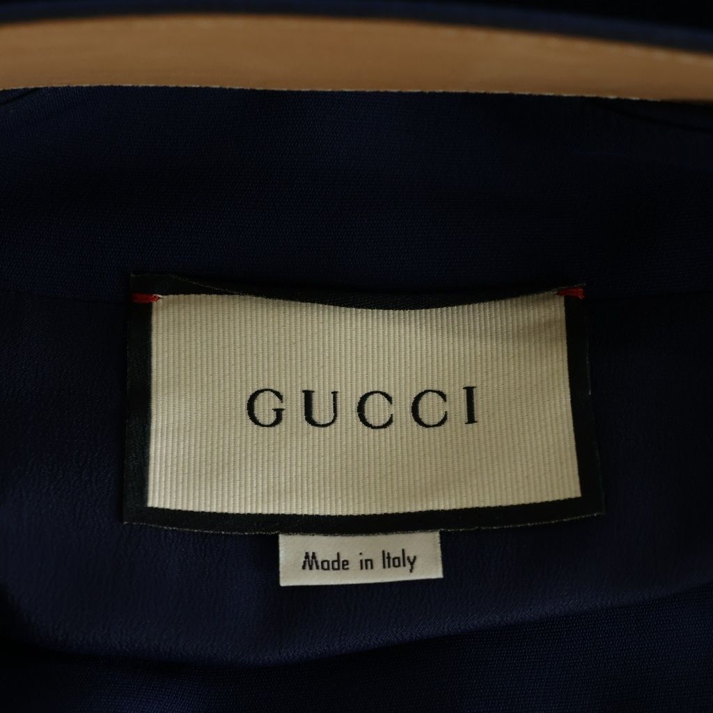 Gucci GG Belt Tight Skirt Blue 38 — view 7