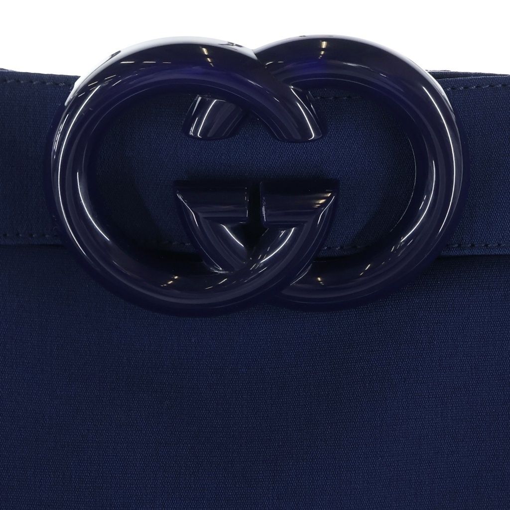 Gucci GG Belt Tight Skirt Blue 38 — view 3