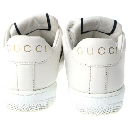 Gucci Screener GG Sherry Line Leather Lace Up Sneakers White — view 3