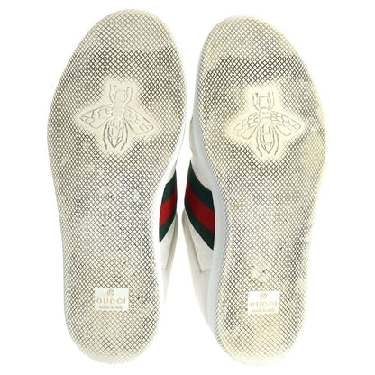 Gucci Screener GG Sherry Line Leather Lace Up Sneakers White — view 5