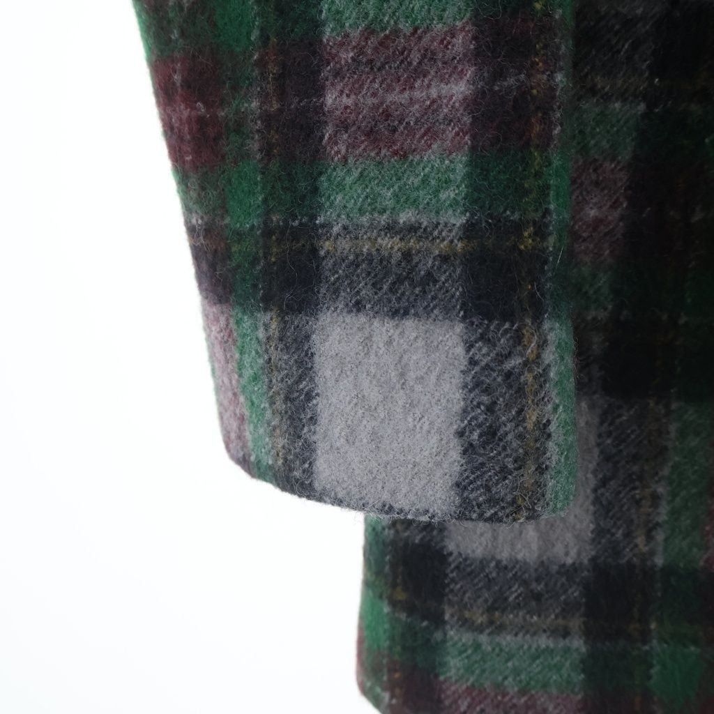 Bottega Veneta Check All Over Wool Peaked Lapel Double Breasted Che Star Coat — view 6