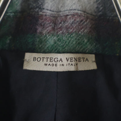 Bottega Veneta Check All Over Wool Peaked Lapel Double Breasted Che Star Coat — view 7