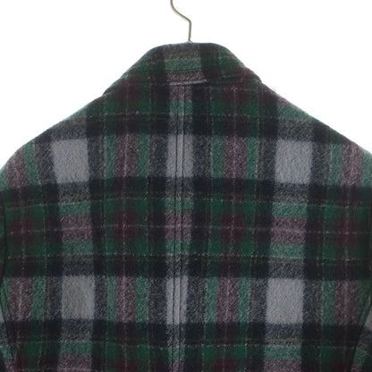 Bottega Veneta Check All Over Wool Peaked Lapel Double Breasted Che Star Coat — view 4