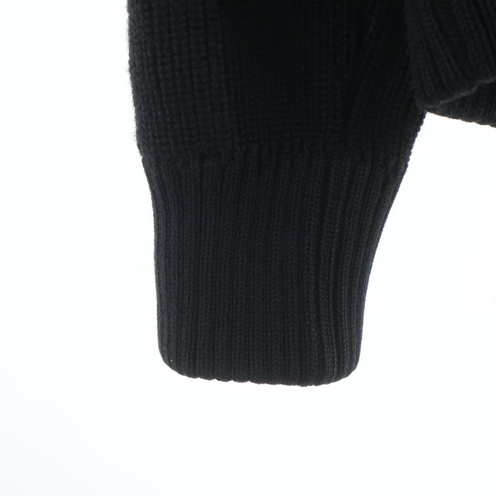 Moncler Maglione Tricot Cardigan Arm Knit Contrast Nylon Down Jacket Black — view 6