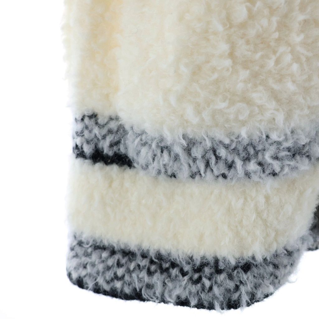 Dior Caro Wool Blend Fleece Knit Jacket White — view 6