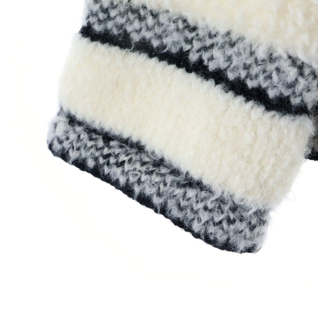 Dior Caro Wool Blend Fleece Knit Jacket White — view 5