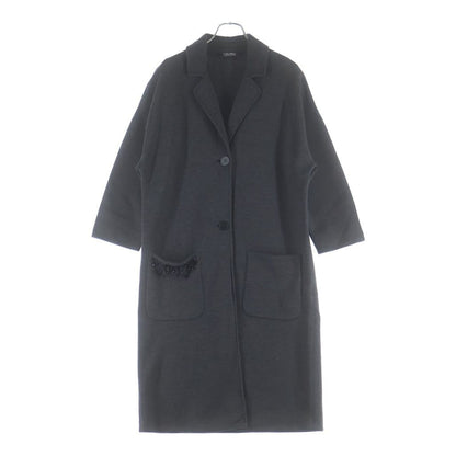 Max Mara S Coat Beads Charm Gray
