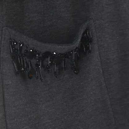 Max Mara S Coat Beads Charm Gray — view 6