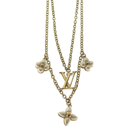 Louis Vuitton Floragram Pendant Chain Gold White — view 3