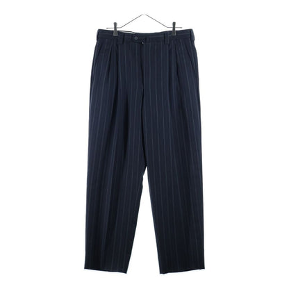 Versace Gianni Wool Stripe Peaked Lapel Double Tailored Jacket 2 Tuck Trousers — view 4