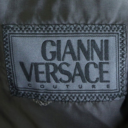Versace Gianni Wool Stripe Peaked Lapel Double Tailored Jacket 2 Tuck Trousers — view 8