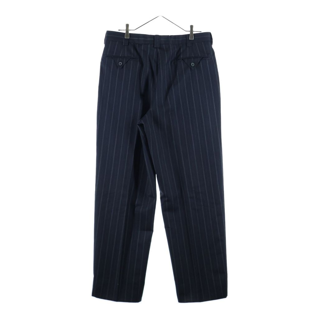 Versace Gianni Wool Stripe Peaked Lapel Double Tailored Jacket 2 Tuck Trousers — view 5
