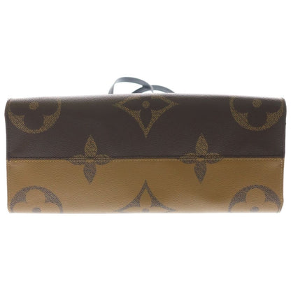 Louis Vuitton Monogram Giant On The Go MM Handbag Brown Leather Gold — view 4