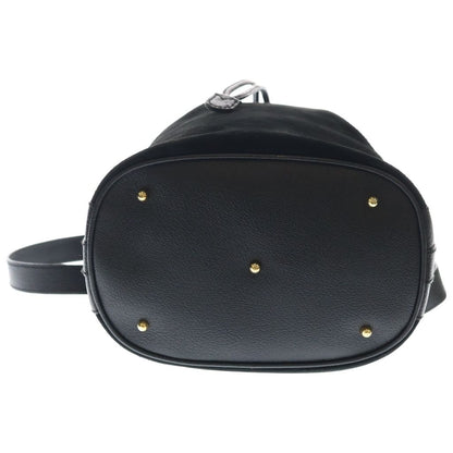 Gucci Bamboo 2-Way Shoulder Bag Black Suede Leather 001 Gold — view 4