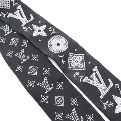 Louis Vuitton Bandeau BB Monogram Romance Silk Scarf Black — view 6