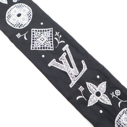 Louis Vuitton Bandeau BB Monogram Romance Silk Scarf Black — view 5