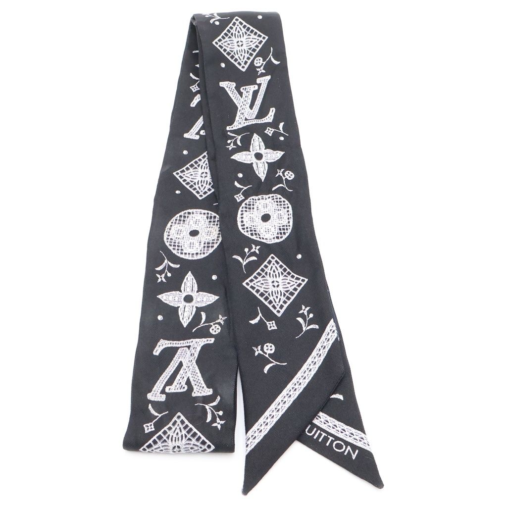 Louis Vuitton Bandeau BB Monogram Romance Silk Scarf Black — view 2