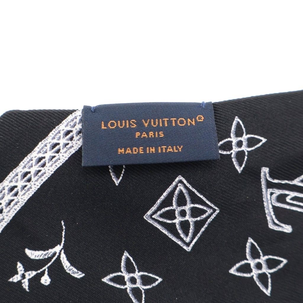 Louis Vuitton Bandeau BB Monogram Romance Silk Scarf Black — view 4