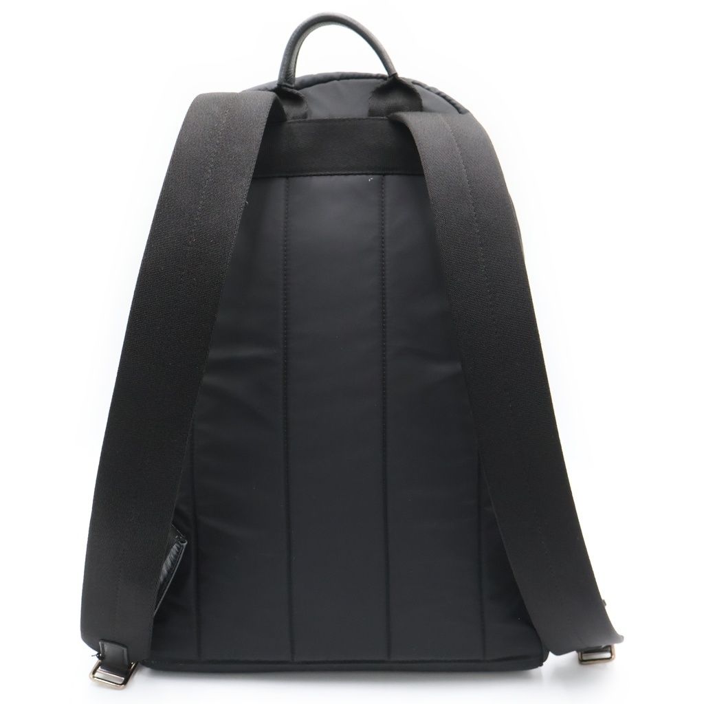 Dolce & Gabbana Coat of Arms Emblem Nylon Backpack Back Black — view 2