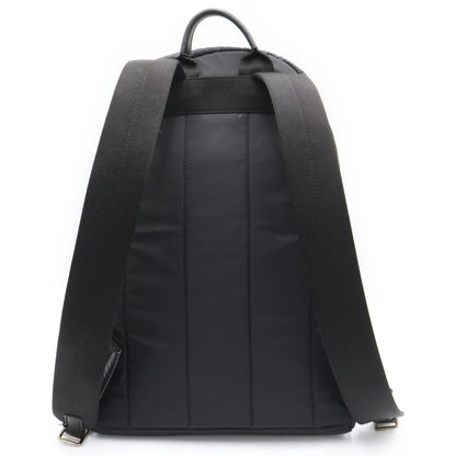 Dolce & Gabbana Coat of Arms Emblem Nylon Backpack Back Black — view 2