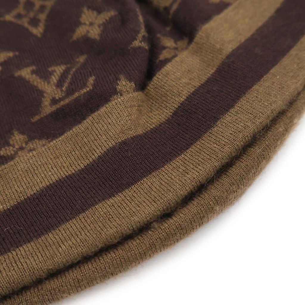 Louis Vuitton Monogram Cashmere Blend Knit Hat Brown — view 5