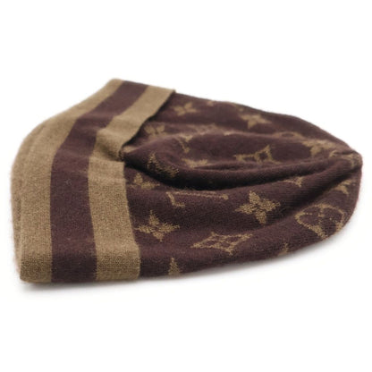 Louis Vuitton Monogram Cashmere Blend Knit Hat Brown — view 3