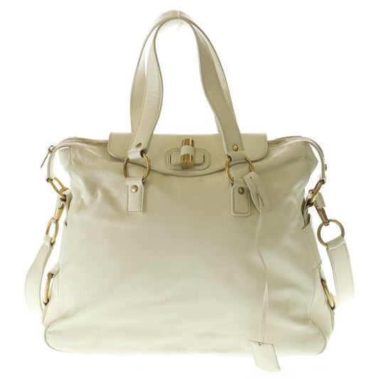 Saint Laurent Muse Bag Ivory Handbag White Leather Gold