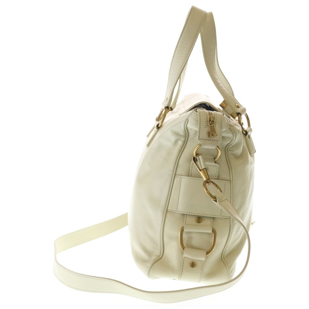 Saint Laurent Muse Bag Ivory Handbag White Leather Gold — view 3
