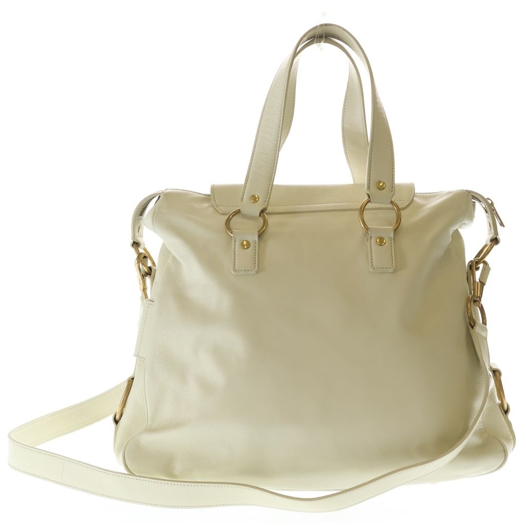 Saint Laurent Muse Bag Ivory Handbag White Leather Gold — view 2