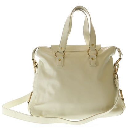 Saint Laurent Muse Bag Ivory Handbag White Leather Gold — view 2