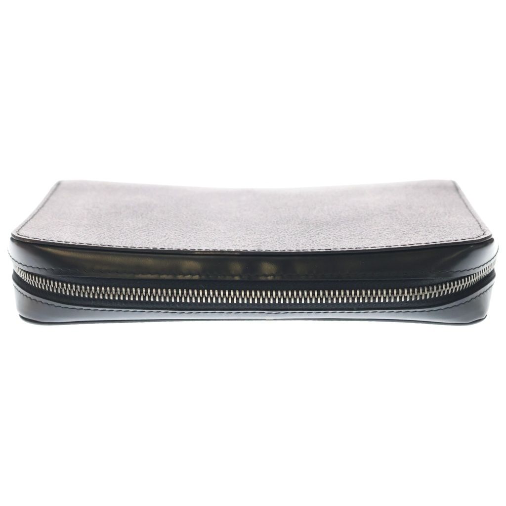 Louis Vuitton Monogram Eclipse Zippy XL Wallet Card Case Black Leather Silver — view 4