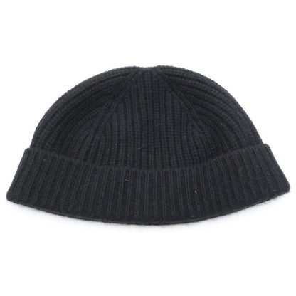 Celine Triomphe Logo Cashmere Knit Cap Hat Black — view 2