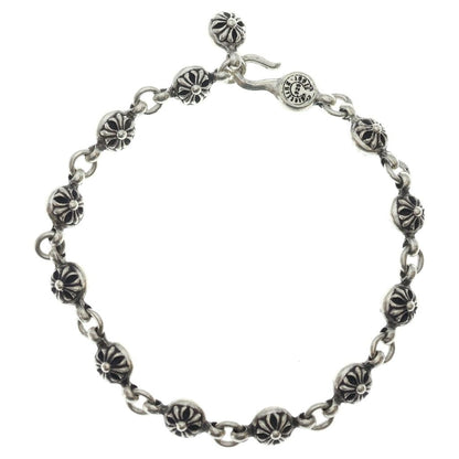 Chrome Hearts No1 Ball 1 Cross Bracelet Silver