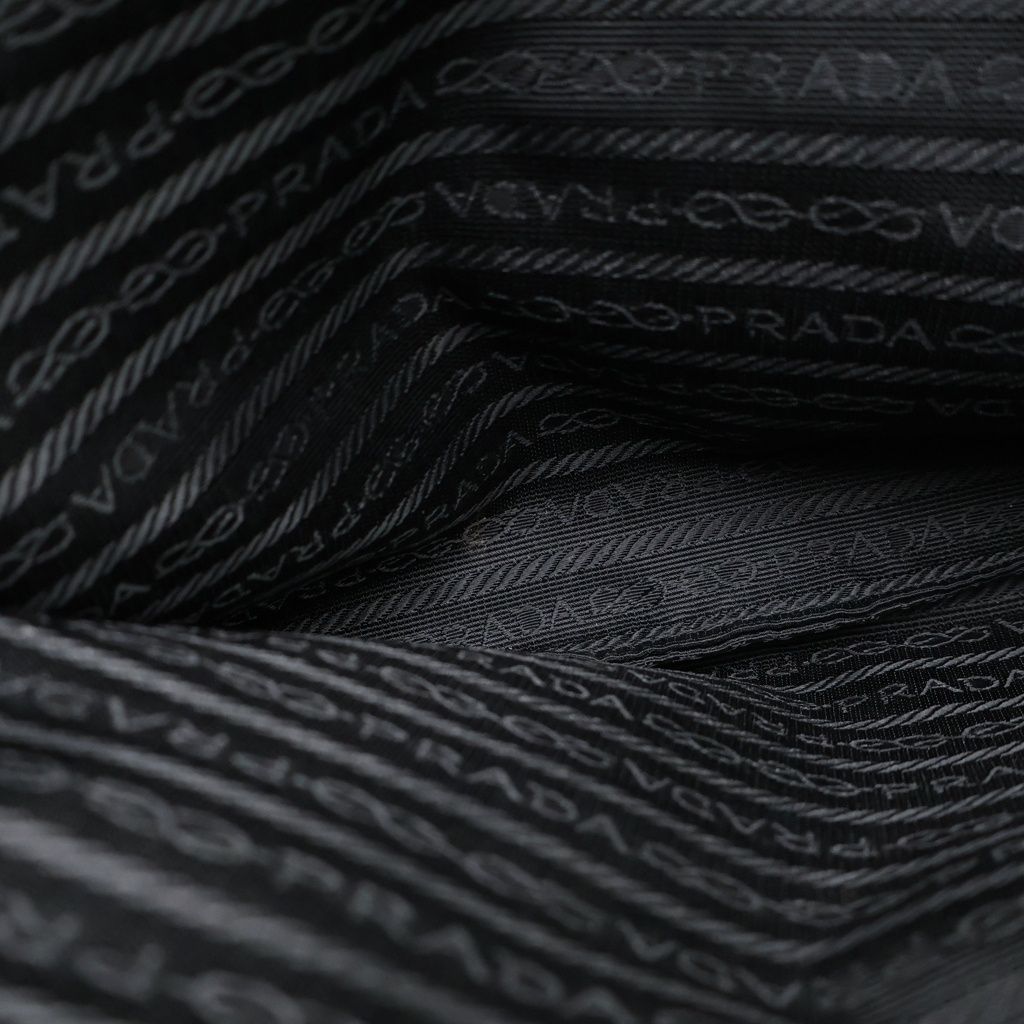 Prada Tessuto Sports Nylon Handbag Mini Tote Black Silver — view 5