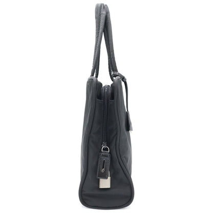 Prada Tessuto Sports Nylon Handbag Mini Tote Black Silver — view 3
