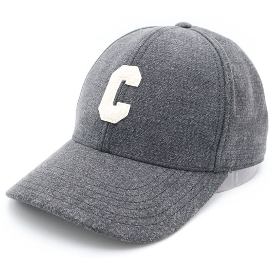 Celine Initial Cap Front Logo Baseball Cap Hat Gray