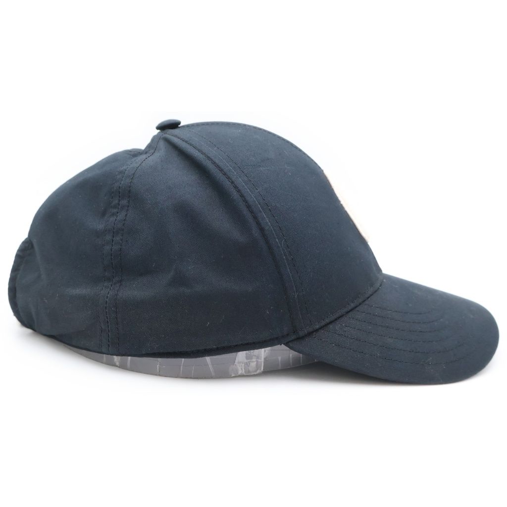 Celine Initial Cap Front Logo Baseball Cap Hat Navy — view 3