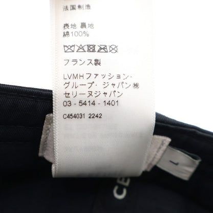 Celine Initial Cap Front Logo Baseball Cap Hat Navy — view 8