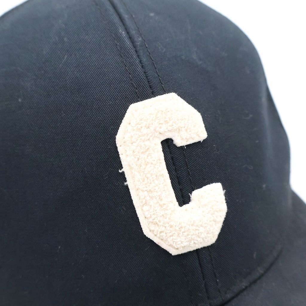 Celine Initial Cap Front Logo Baseball Cap Hat Navy — view 5