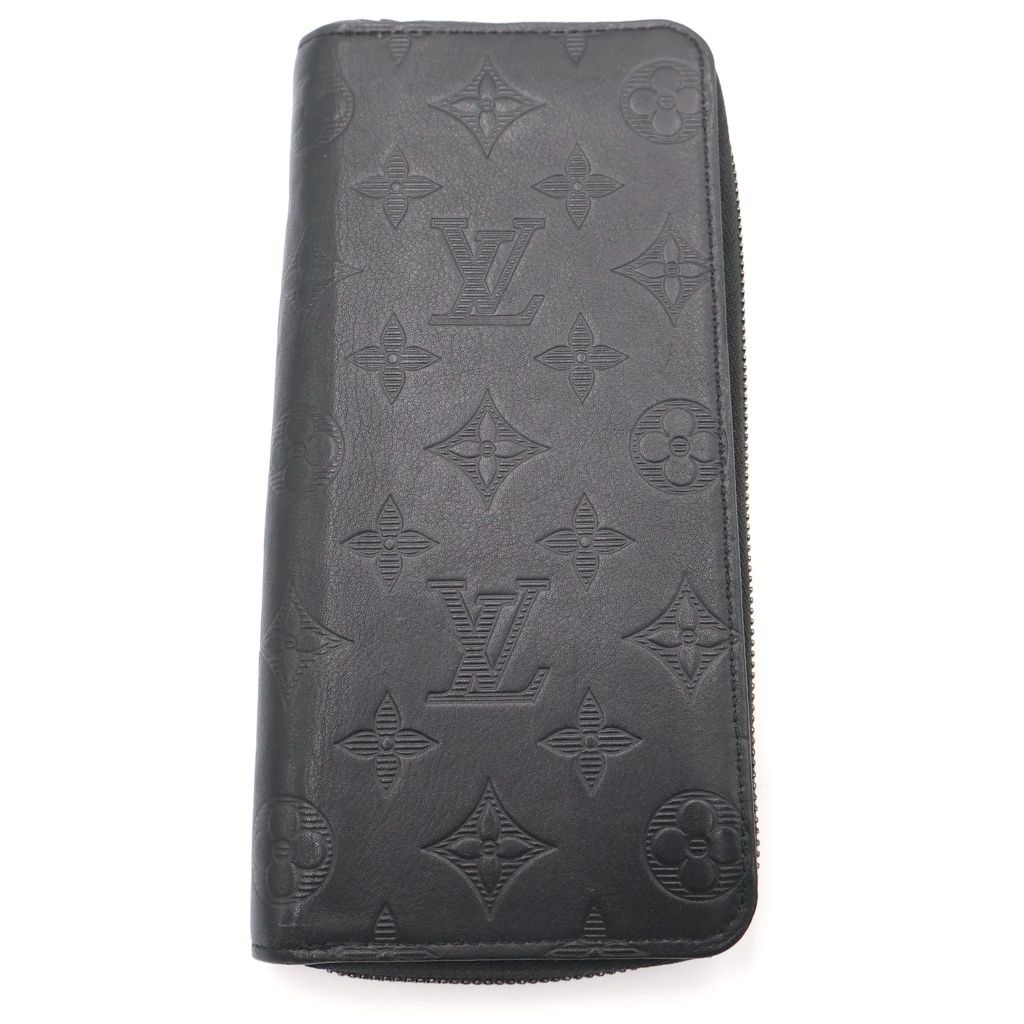 Louis Vuitton Monogram Shadow Vertical Round Zip Wallet