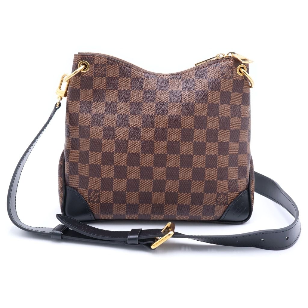 Louis Vuitton Damier Odeon NM PM Leather Shoulder Bag Brown — view 2