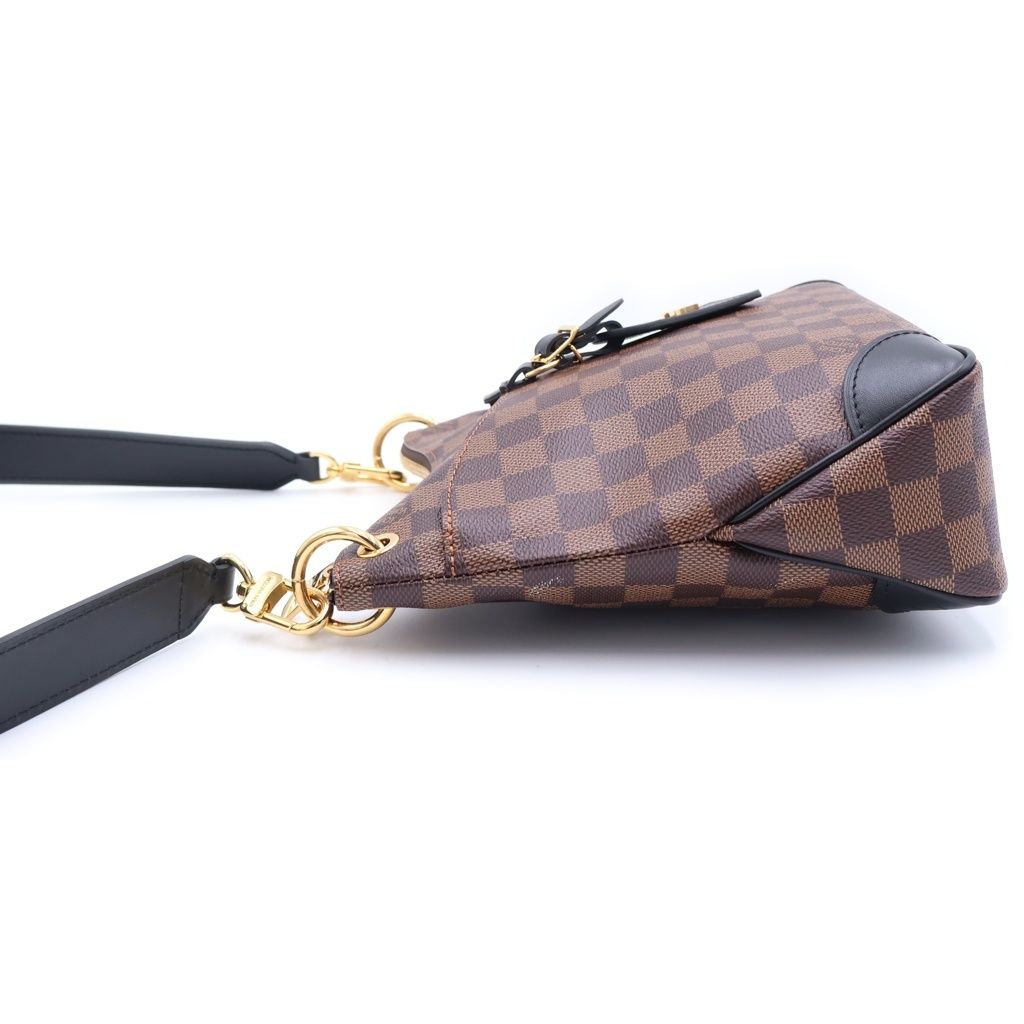 Louis Vuitton Damier Odeon NM PM Leather Shoulder Bag Brown — view 3