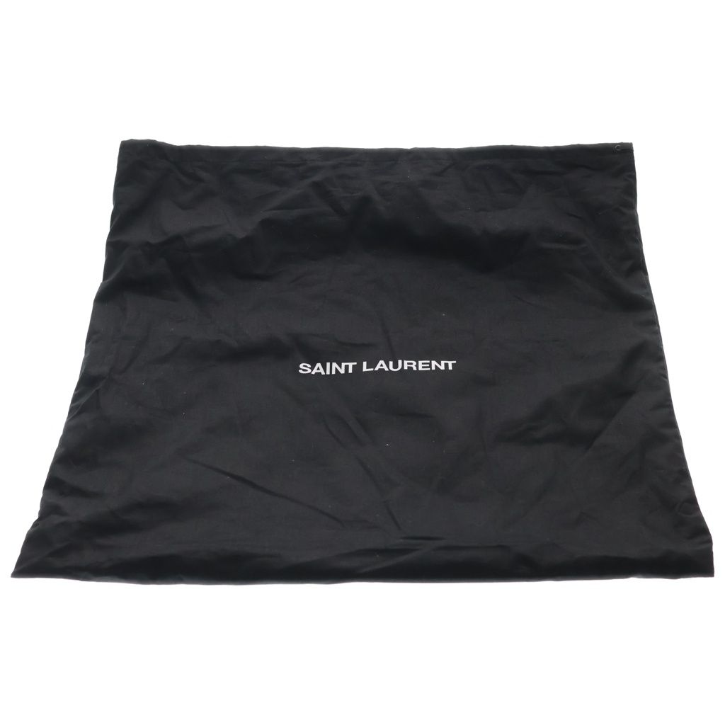 Saint Laurent Paris North South Tote Black Canvas Leather Silver — view 6