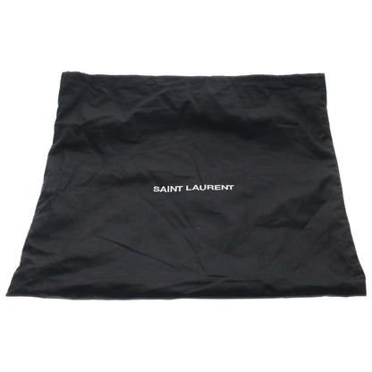 Saint Laurent Paris North South Tote Black Canvas Leather Silver — view 6